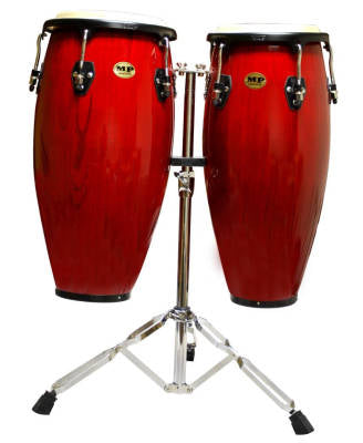 Conga Set 10 & 11'' with stand - Red Wood