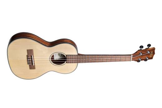 Solid spruce travel concert ukulele, cutaway