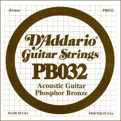 Phosphor Bronze Acoustic Guitar String Wound .032