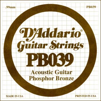 Phosphor Bronze Acoustic Guitar String Wound .039