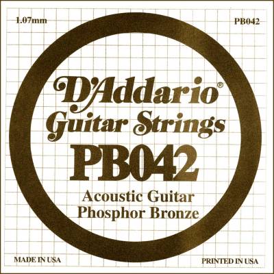 Phosphor Bronze Acoustic Guitar String Wound .042