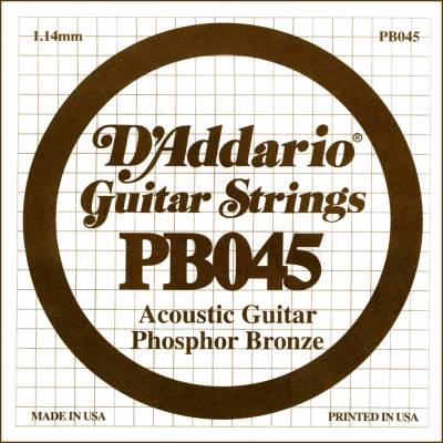 Phosphor Bronze Acoustic Guitar String Wound .045