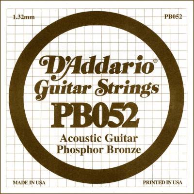 Phosphor Bronze Acoustic Guitar Replacement String Wound .052