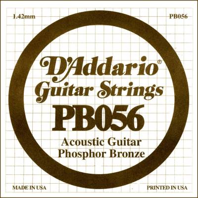 Corde de guitare acoustique bronze phosphoreux enroulée .056