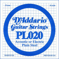 .020 steel guitar string
