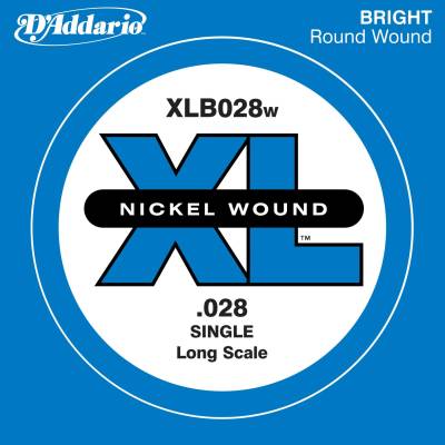 Nickel plated .028 long scale bass string