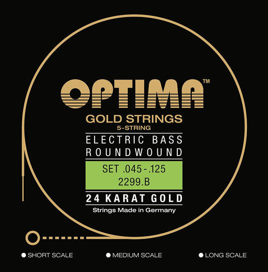 5-String Bass Strings 45-125 in Gold