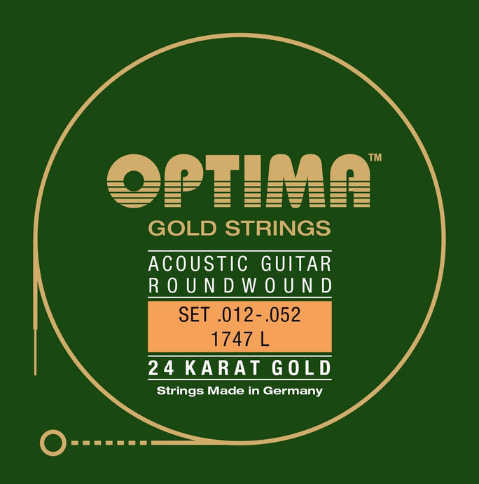 Acoustic guitar strings 12-52 in gold