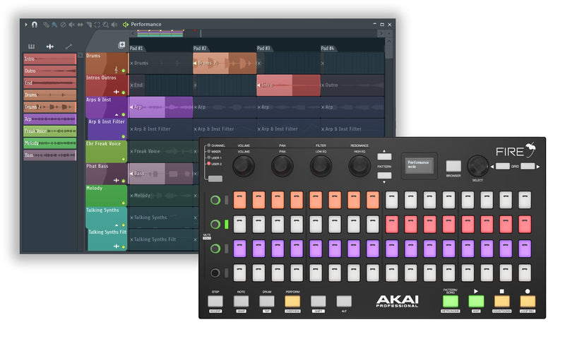 Chargez l&#39;image dans la visionneuse de la galerie, Contrôleur Midi à pad Akai Pro Fire FL Studio
