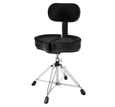 Load image into gallery viewer, AHEAD / SPG-BBR4 / drum bench with black “spanal-G” series seat with back and 4-legged base
