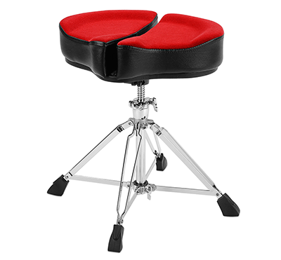 Load image into gallery viewer, AHEAD/SPG-R/drum bench with red “spanal-G” series seat with 4-legged base
