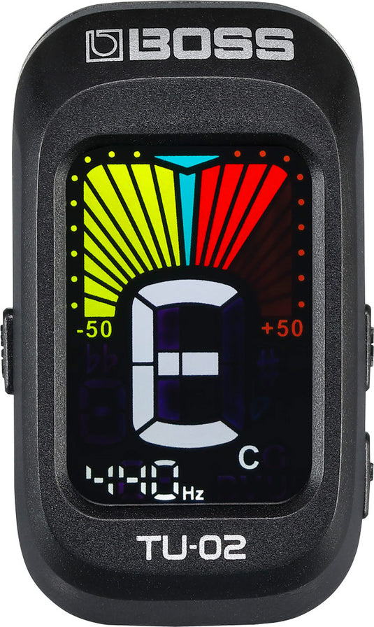 Compact, accurate clip-on tuner with high-contrast color display