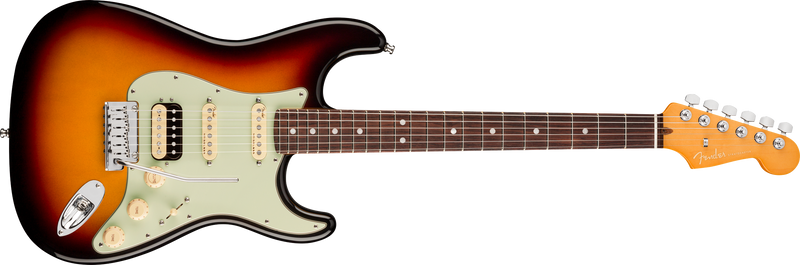 Load image into gallery viewer, Electric guitar, &quot;American Ultra Stratocaster HSS, rosewood fingerboard, Ultraburst finish, hard case
