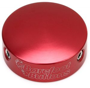 BARE FOOT BUTTONS / 18-V1-ST-CS-RD / Button V1 Red Custom Logo DM